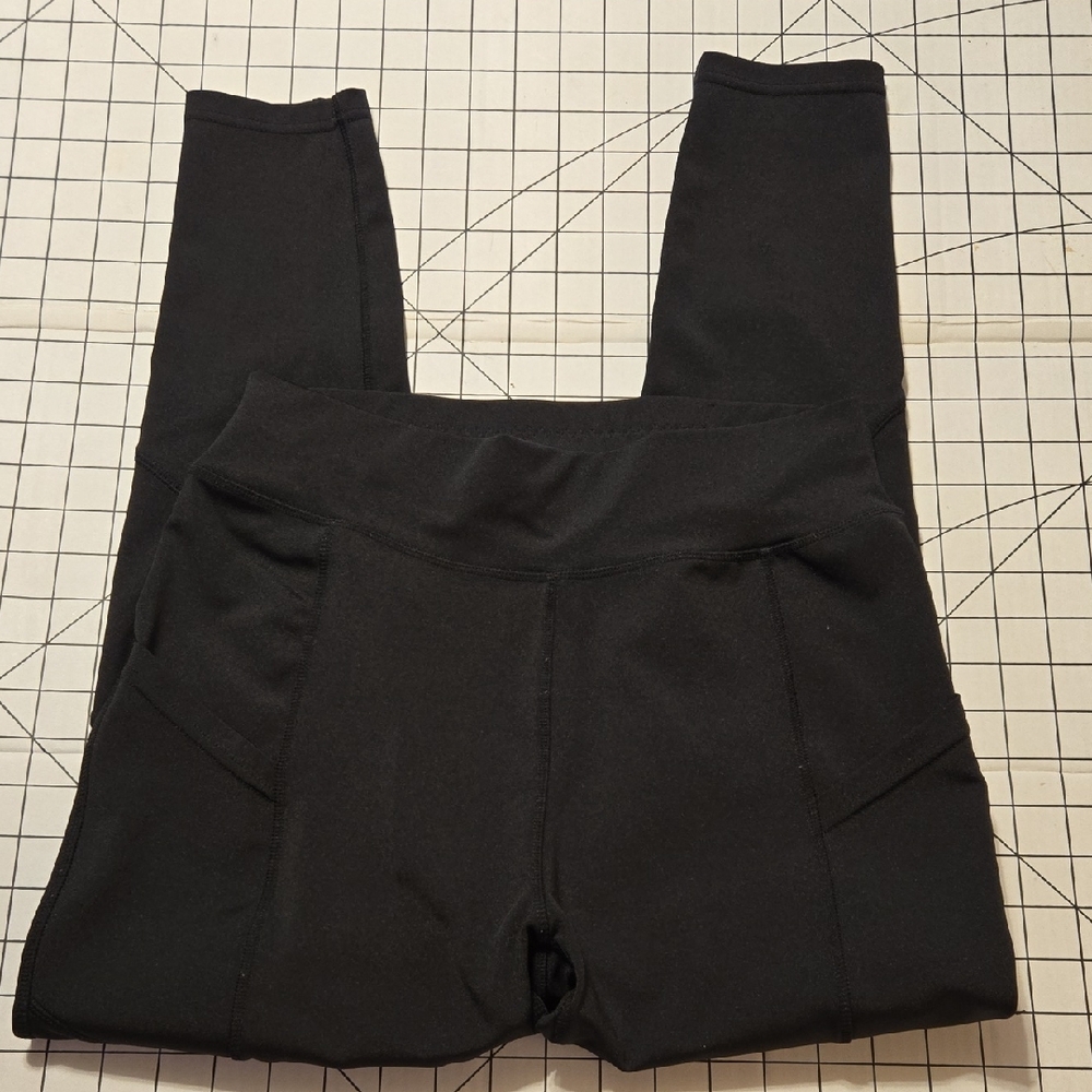 POP Fit Charcoal Black Leggings Large: E